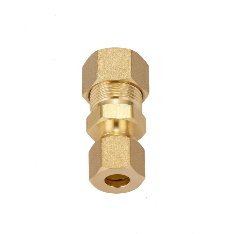 Litorange 3 Pack Metals Brass Tube Fitting Fuel Brake Line Adapter Compression Union 3/8" x 1/4" Tube OD - Image 4